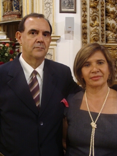 O casal Geraldo e Marlene Lara - Festeiros Jubileu de Santa Luzia 2009